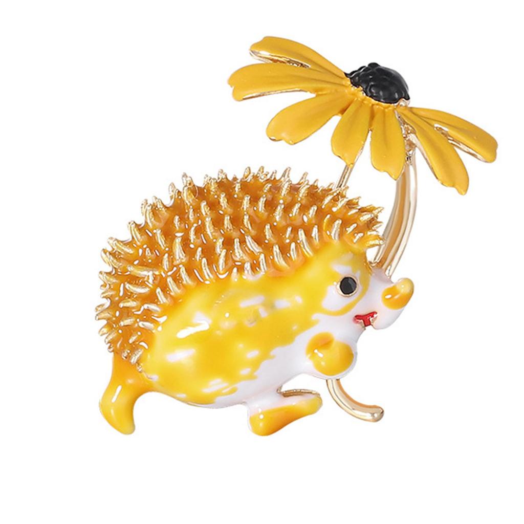 Creative Personality Wild Beautiful Hedgehog Flower Alloy Clothing Pin Brooch