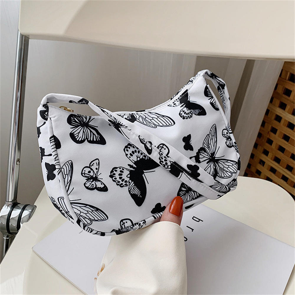 Fashi Felt Cloth Pattern Shoulder Bags For Women Small Handle Underarm Bag Clutch Luxury Solid Color Female Handbag With Purse