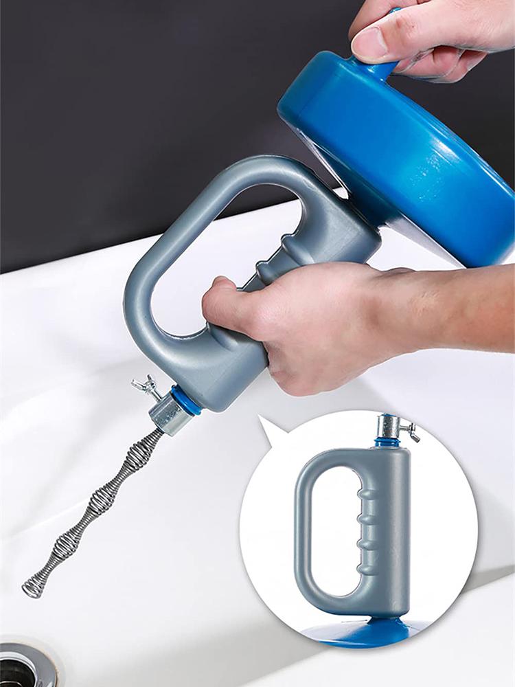 Drain Pipe Dredge Cleaner Toilet Basin Sewer Dredge Spring Steel Wire Kitchen Sink Dredge 15M Hand-cranked Pressure Dredge Tools