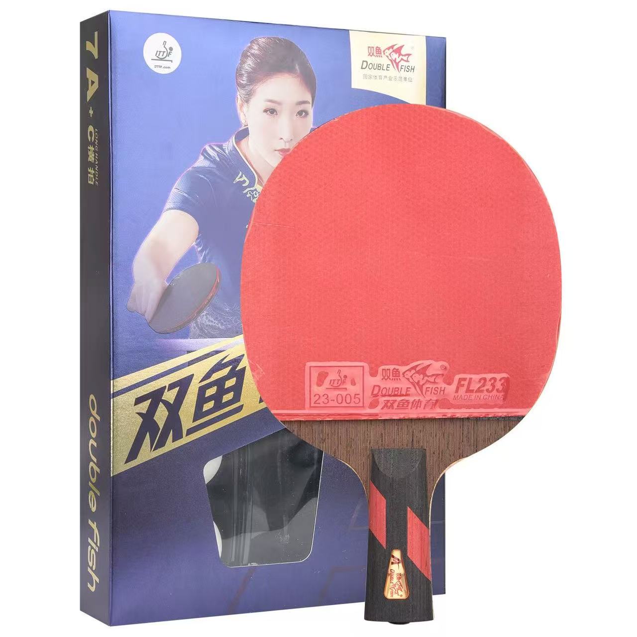 Oem Double Fish Professional Single 7a Pisces Table Tennis Racket Long Short Handle Seven Stars Offensive Straight Bats
