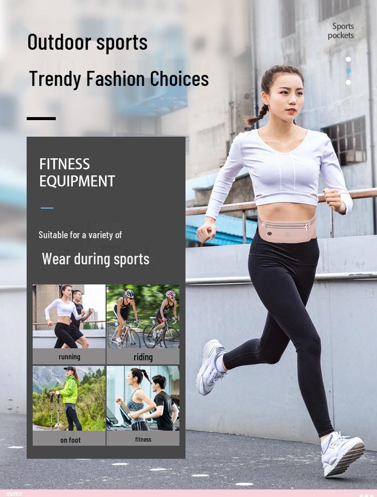 Unisex Waterproof Lightweight Running Waist Bag - Fashionable Outdoor Fitness Gear