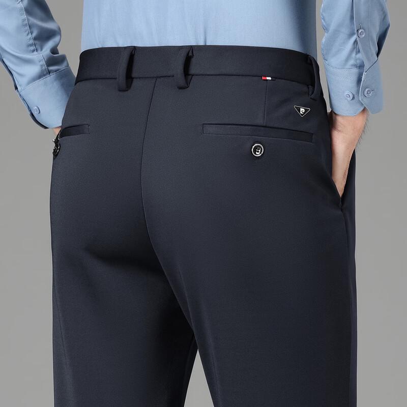 Pierre Cardin Men's Four-Way Stretch Straight-Leg Casual Trousers