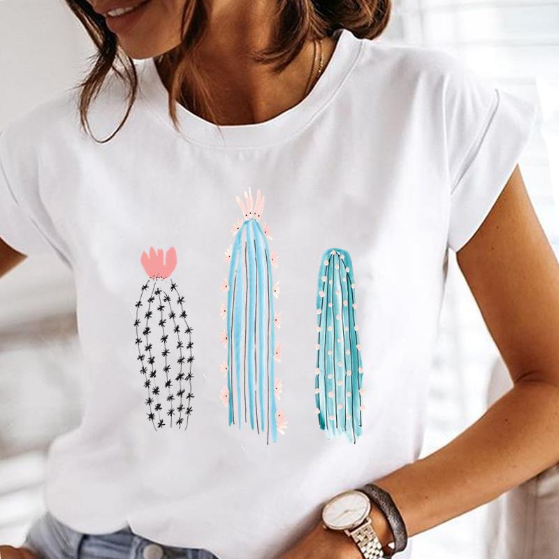 

(Asian Size) style butterfly Lady o-neck T Shirt Clothing Short Sleeve T-shirts Printed Female Top Casual Fashion Women Graphic Tee S