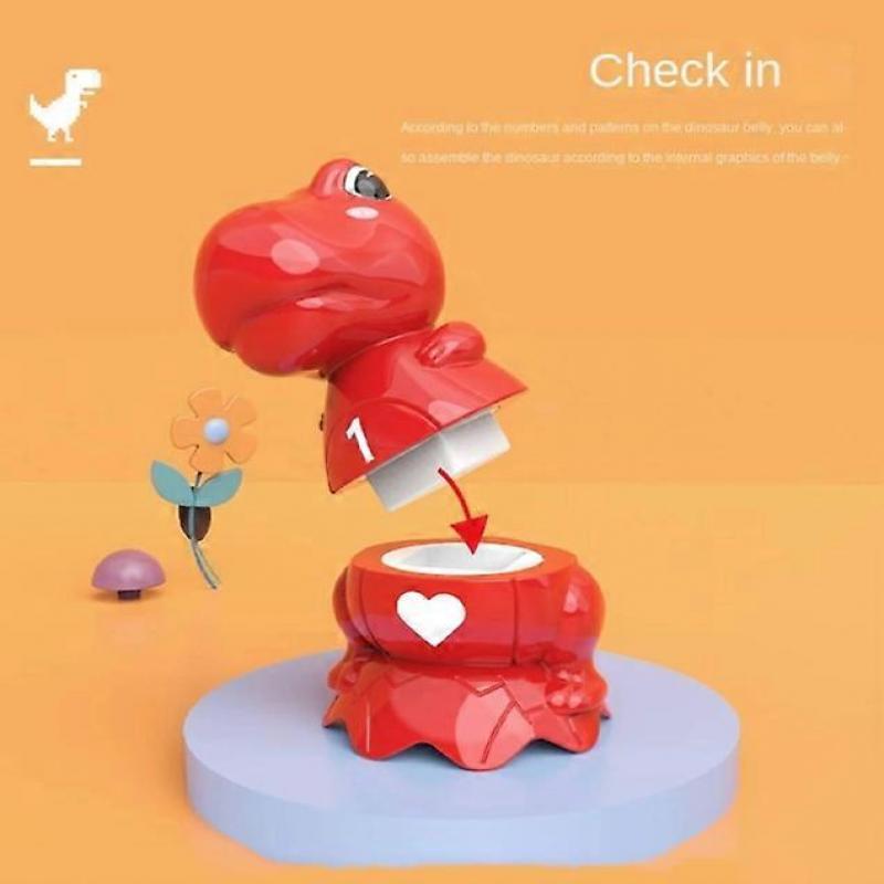 Creative Cartoon Dinosaur Stacking Matching Numerical Puzzle Toy, Preschool Educational Early Learning Toy For Toddlers & Kids, Develops Shape, Color,