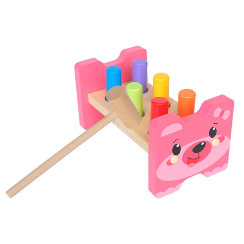 Wooden Pounding Bench for Infants and Toddlers | Educational Toy for Fine Motor Skills and Concentration Training