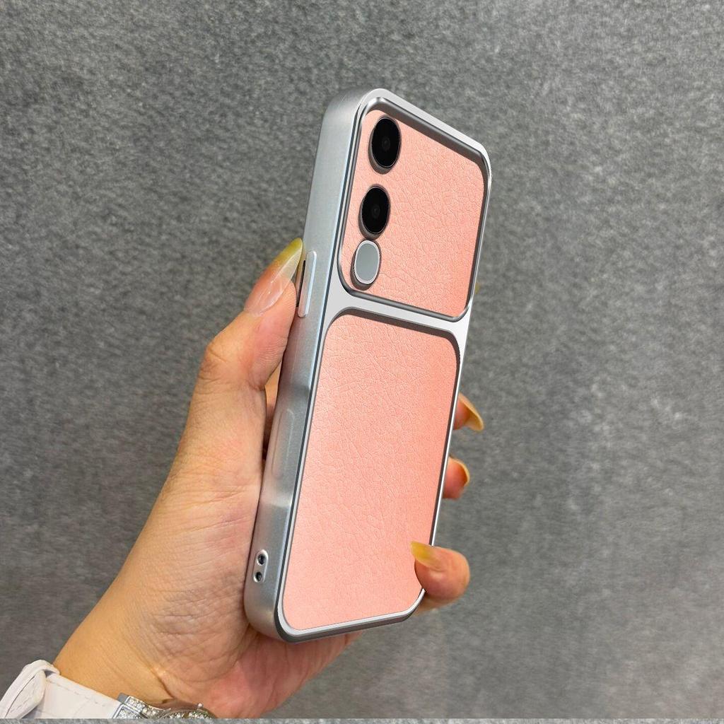 Luxury Faux Leather Case for Vivo V50 Lite 4G/5G Shockproof Big Window
