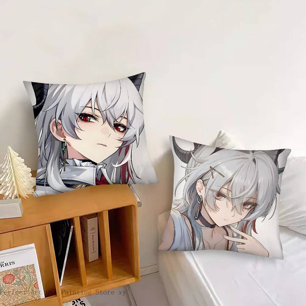 1pc Game Anime Zani Wuthering Waves Pillow Case Fashion Square Pillowcase Bedroom Sofa Room Ins Decoration Leisure