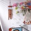 Large Serenity Wind Bell 6 Tubes Wall Hanging Bells Metal Aluminum Wind Chime  Yard Balcony Porch