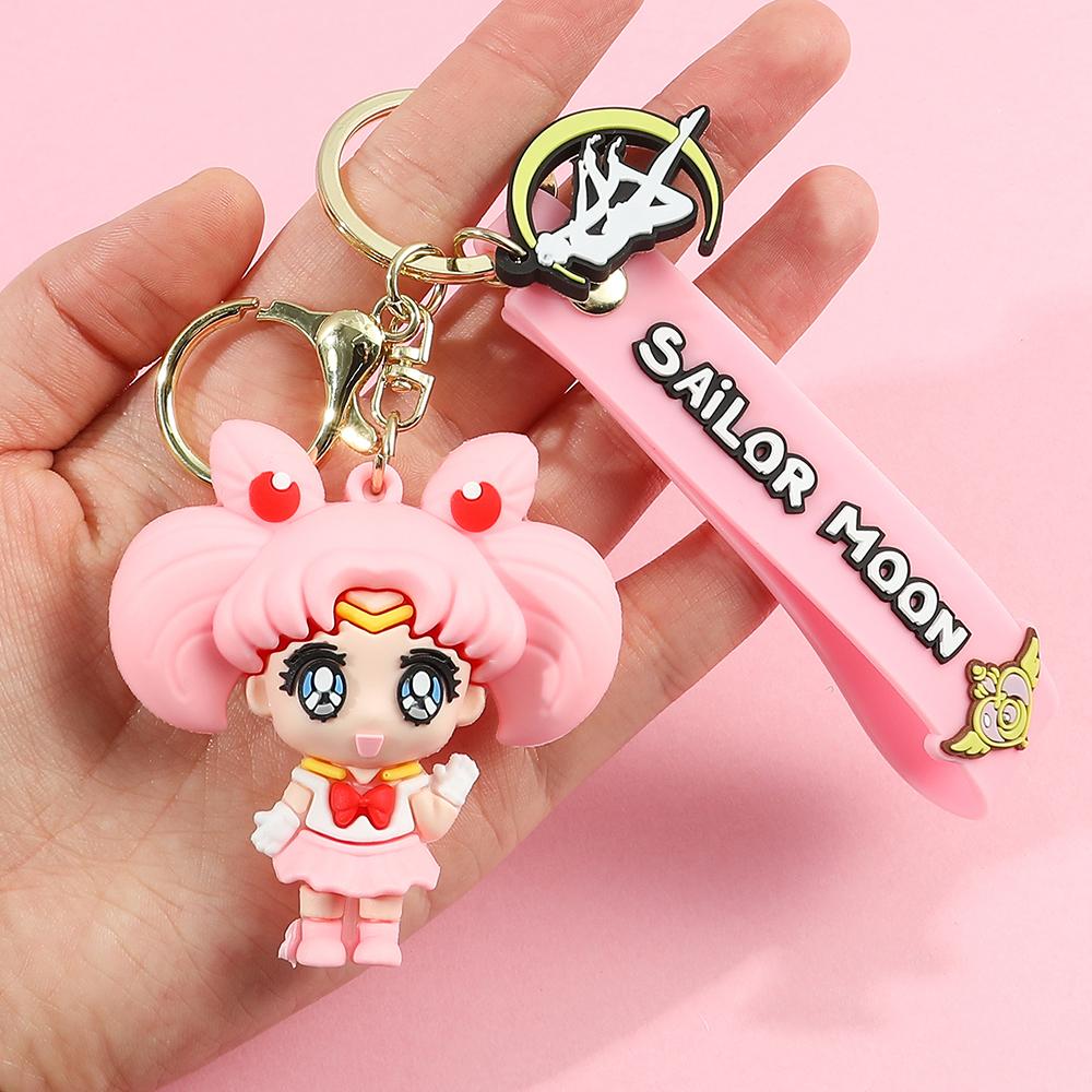 Anime Sailor Moon Schlüsselanhänger Cartoon Niedliche Katzenfiguren Schlüsselanhänger Mars Jupiter Merkur Rucksack Autoschlüsselanhänger Weihnachtsgeschenke