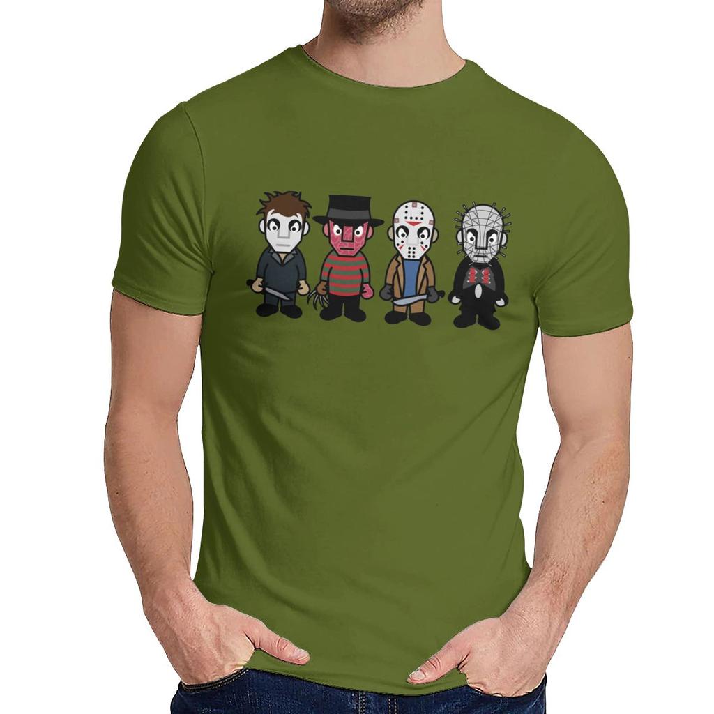 Custom Horror Movie Serial Killers Horror Movie Serial Killers T Shirt Man Hipster Cotton Clothes O