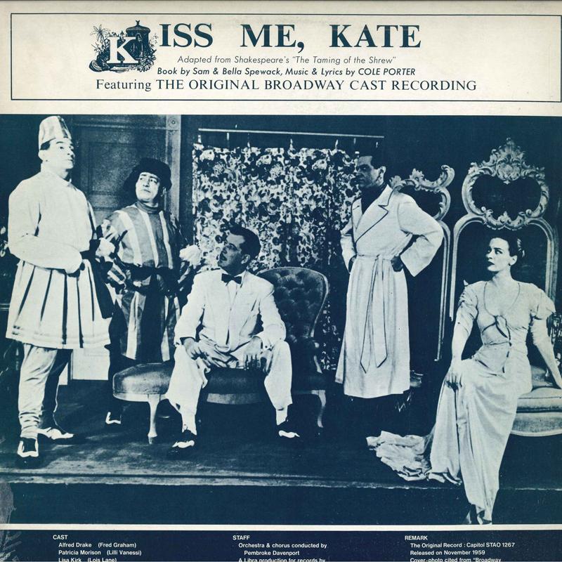 

LP Запись ЗАПИСЬ ОРИГИНАЛЬНОГО БРОДВЕЙСКОГО СОСТАВА - Целуй меня, Кейт MFPLC83903 WAVE - Япония Саундтреки и мюзиклы Б/У