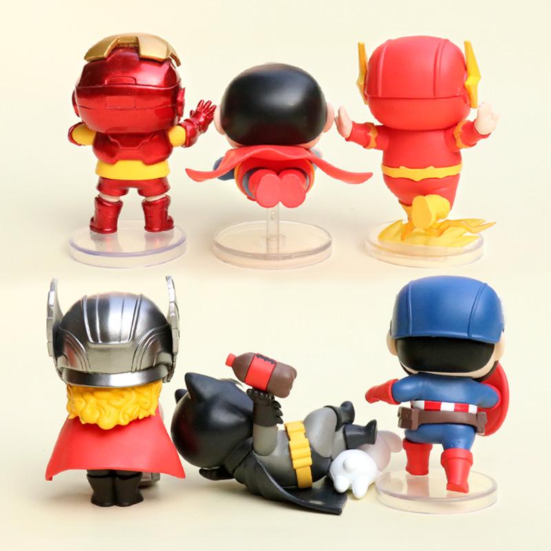 High-Quality League of Legends Shin-chan Cosplay Figure Souvenir Desktop Ornament