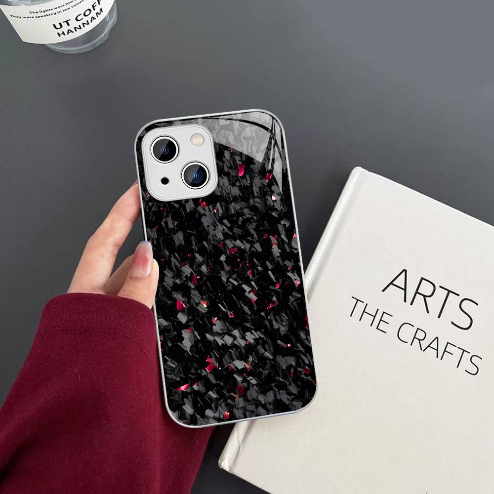 Racing Material APEX CARBON FRAGMENT Tempered Glass For Iphone 14 13 12 11 Pro Mini XS MAX 14Plus X XS XR Cover