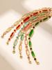 316L Stainless Steel Bracelet For Women 18k Gold Plated With Shiny Colorful Faceted Czech Crystal Glass Luxury Women's Bracelets