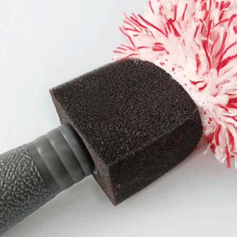 Efficient Soft Microfiber Wheel Rims Brush Effortlessly Cleans Car And Motorcycle Rims Without Scratches For Office Home