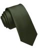 [JEMYGINS] Men's Necktie, Extra Narrow Tie, Skinny Tie, 6cm Wide, Slim, for Young Men, Washable, Olive Green