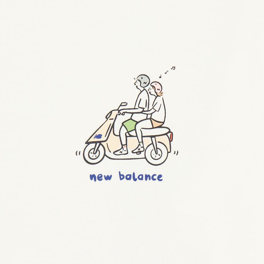 New Balance T Shirt Unisex Ivory White NEE26171-IV