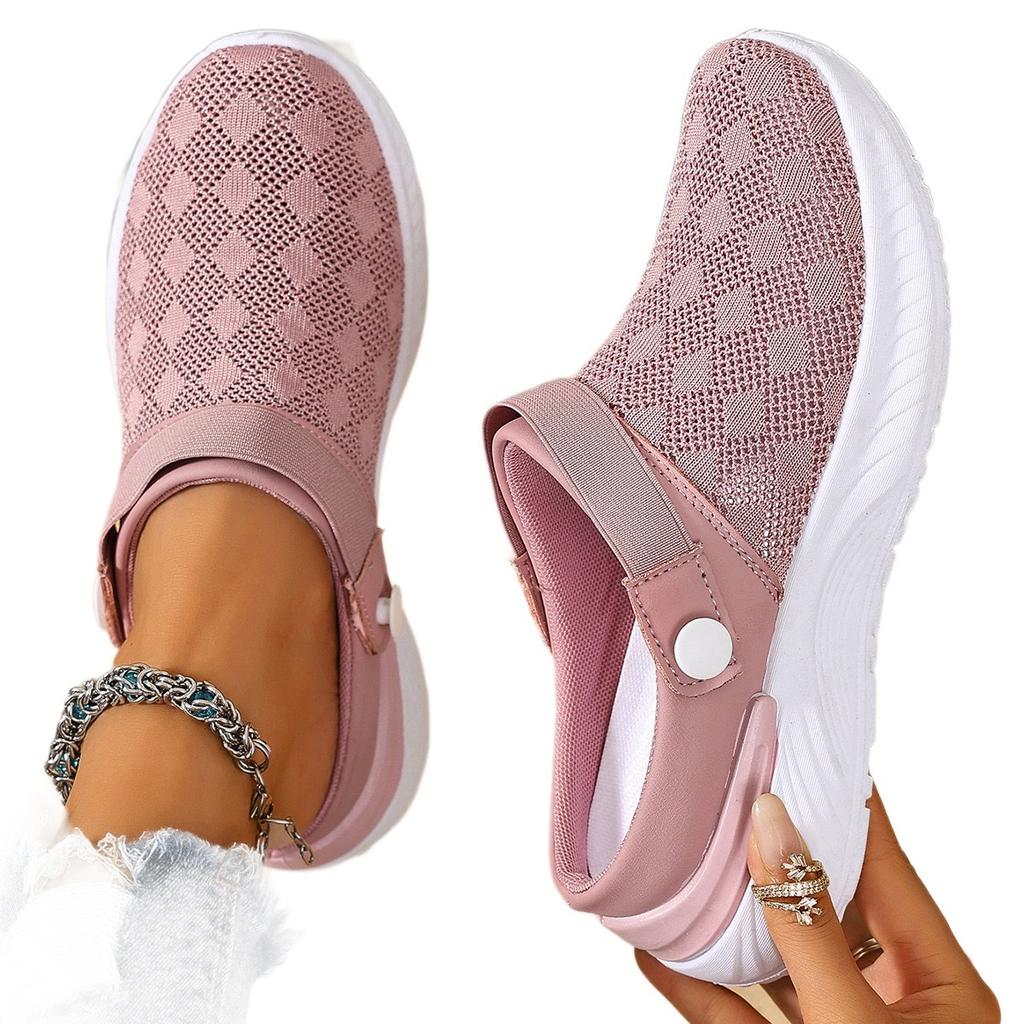 Anti-slip Shoes, Breathable Shoes, Casual Soft-soled Lightweight Half-trap Net Surface Shoes