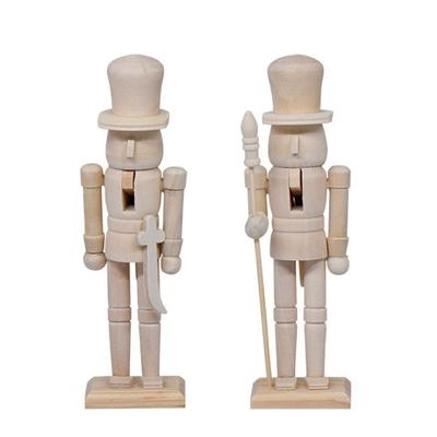 Christmas Wooden Nutcrackers To Paint Yourself,Christmas Decoration Paint Your Own Soldier Art Creative Gift Toy Gift