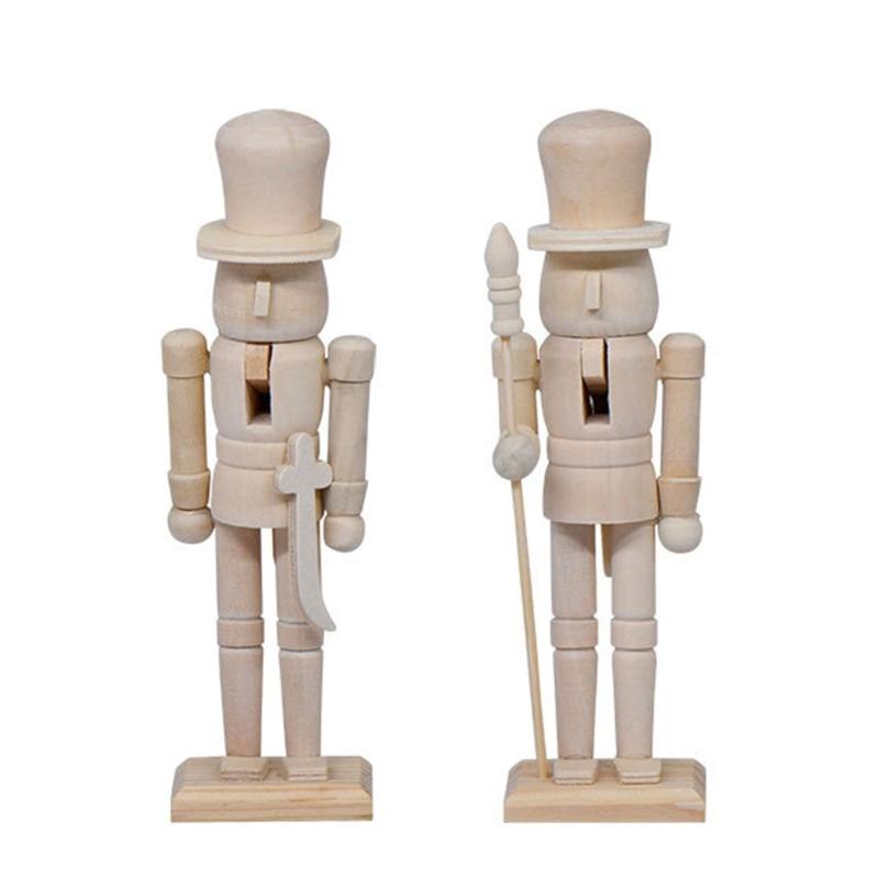 Christmas Wooden Nutcrackers To Paint Yourself,Christmas Decoration Paint Your Own Soldier Art Creative Gift Toy Gift