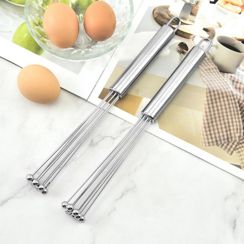 1pcs Stainless Steel Ball Whisk Wire Egg Whisk Kitchen Whisks for Cooking Blending Whisking Beating Egg Mixer Baking Tool