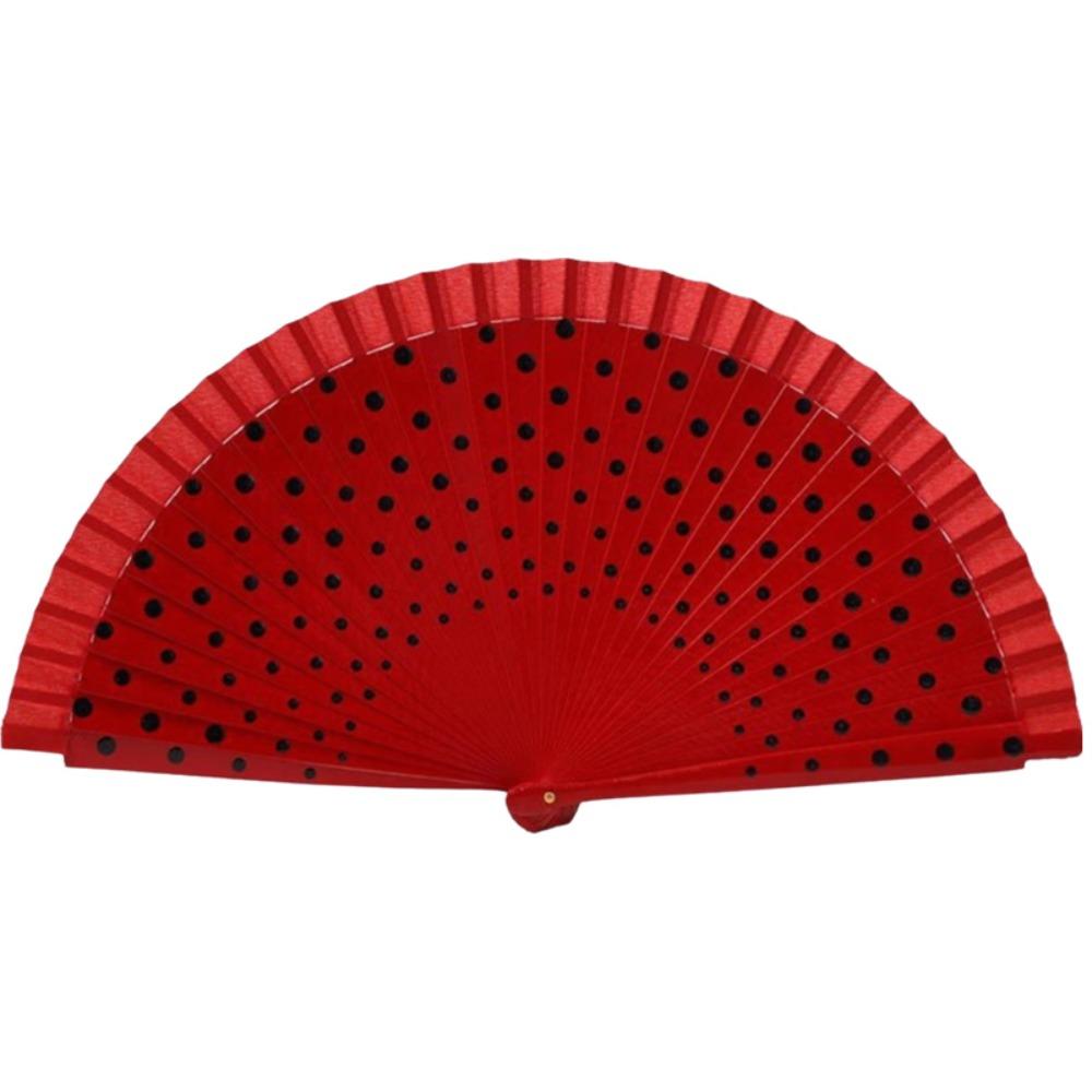 Vintage Flamenco Spanish Folding Fan Wood Handle Decorative Fan Dancing Fan Filming Props