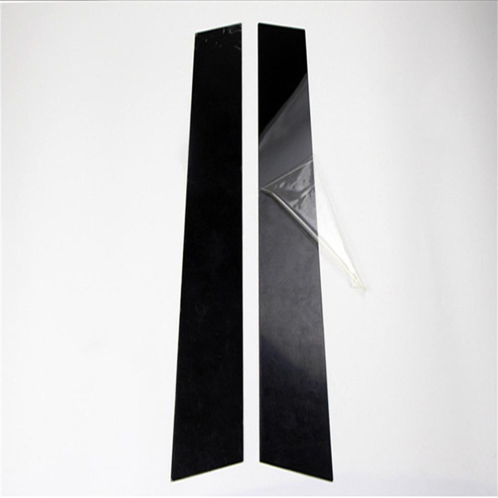 4Pcs For Ford Fiesta Pillar Posts Door Window Trim Cover Kit Glossy Piano Black