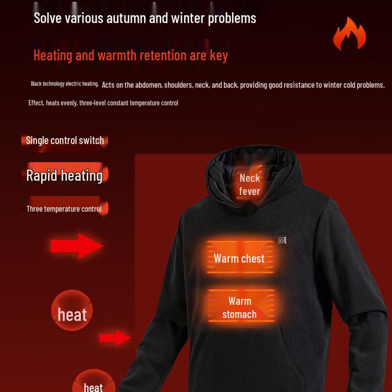 Qianlang Electric Heated Hoodie with Smart Temperature Control XL