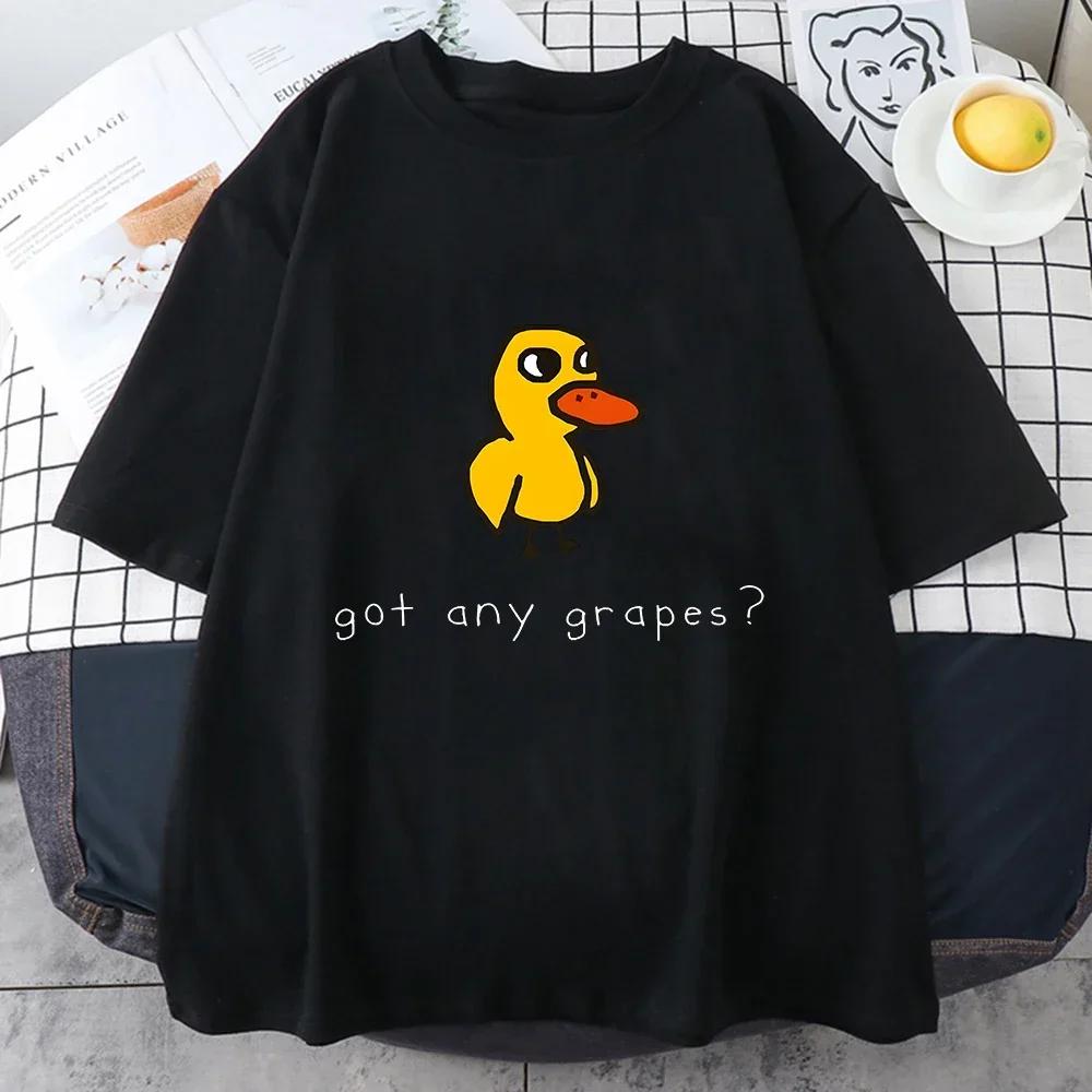The Duck Song Got Any Grapes T Shirts Funny Patterns Manga/Comic Tshirts T-shirts Originality Short Sleeve Fashional