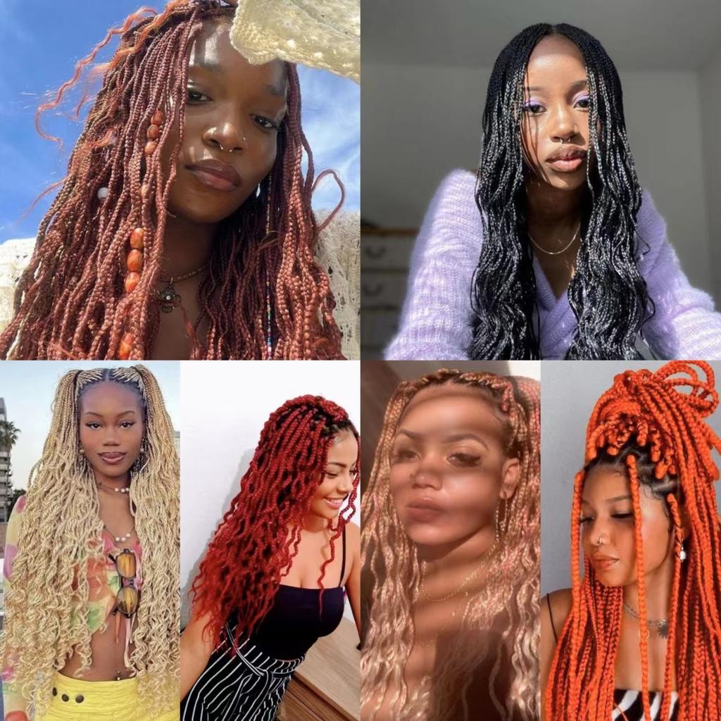 Ombre Box Braids Hair Crochet Braiding Hair Zizi Ombre Synthetic Zizi Crochet Hair Crochet Zizi Box Braid 28 Inch