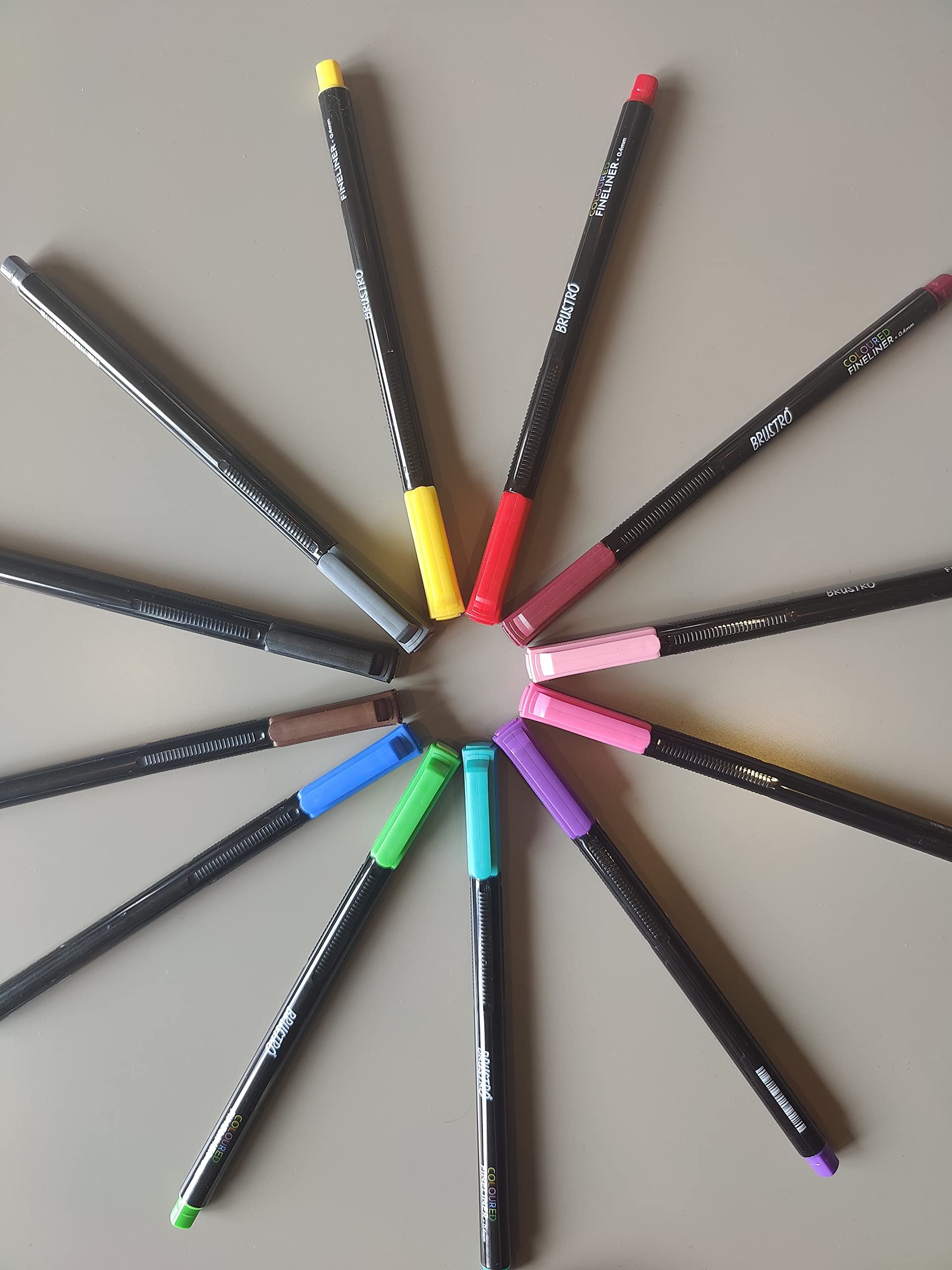 

Brustro Coloured Fineliner Set Of 12, 0.4Mm. Ideal For Writing, Drawing, Doodles, Mandala Etc. 1 count (Pack of 1) разноцветный