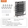 File Wall Rack, One-Piece 6 Pockets Mesh Wall File Holder, Wall Mounted Magazine Mail Paper & Document Storage Folder, Metal Wall File Organizer with