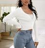 Autumn Winter Ribbed Strip Knitted Button Front Cardigan Women's Sweater Luxurious Relaxed-fit Slimming and Versatile Top