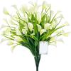 1/2/5Pcss Plastic Calla Lily Artificial Flowers UV Protection Fake Plant  Indoor Decor