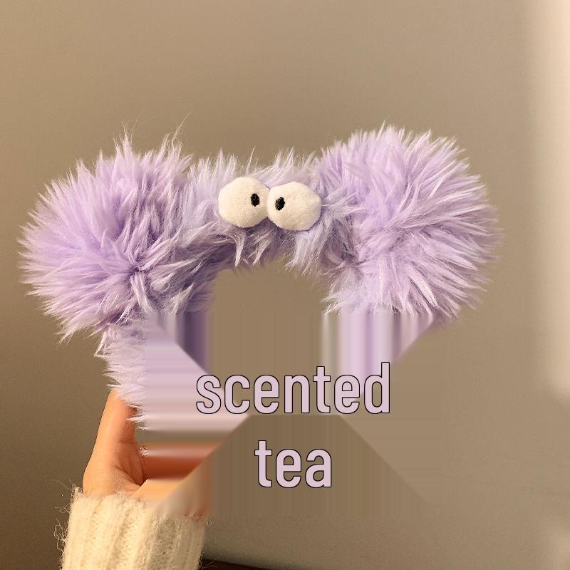 Cartoon Plush Headband: Cute Hair Accessory for Women & Kids, Perfect for Face Washing