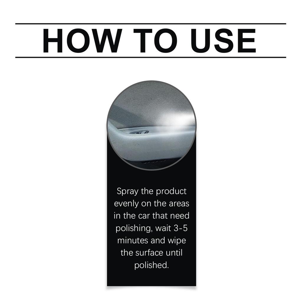 100ml Car Interior Polisher Car Interior Polishing Renewal Stain Removal Maintenance Care Polish Anti-fouling