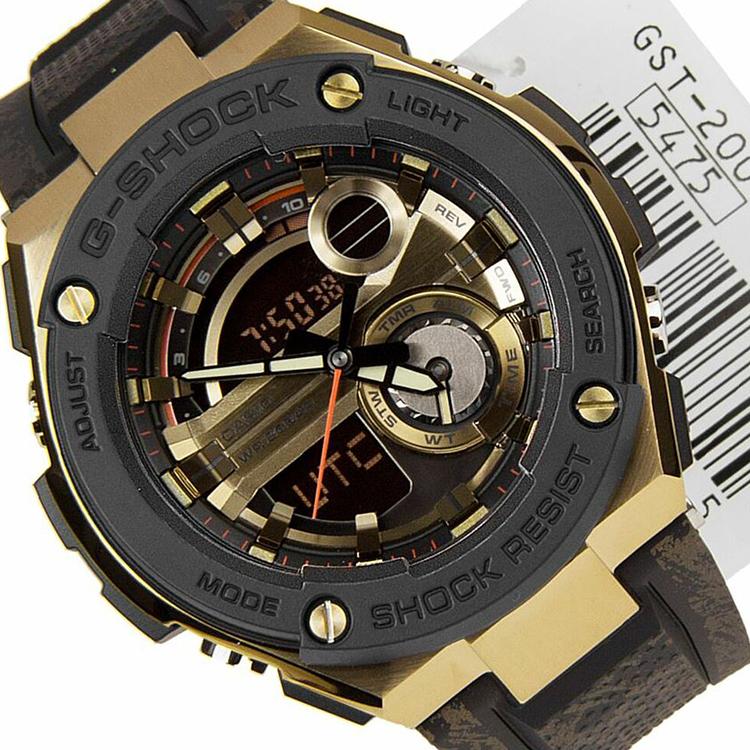 CASIO Men G-STEEL Series Gold Watch GST-200CP-9A GST-200CP-9A