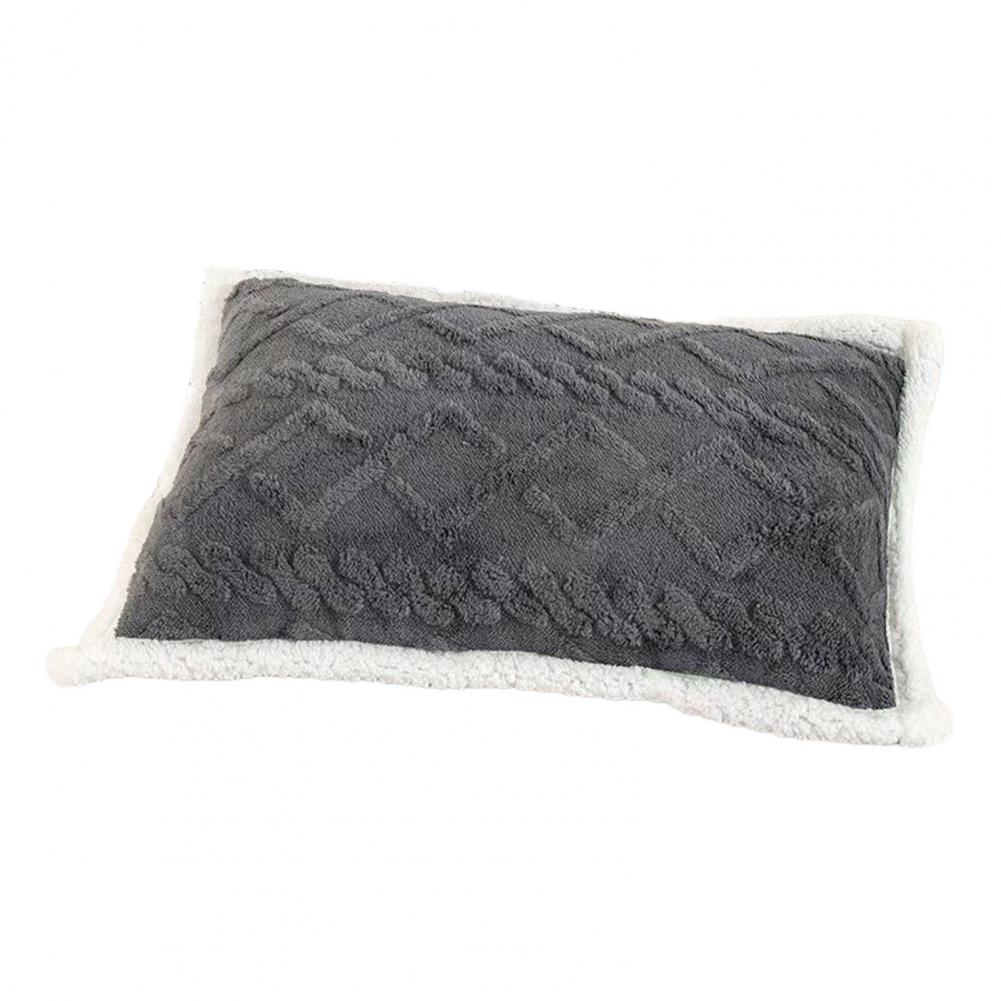 1Pc/2Pcs Stylish Cushion Cover Winter Warm Pillow Cover Double-Sided Fuzzy Pillowcase Pillow Protector for Bedroom Decoration