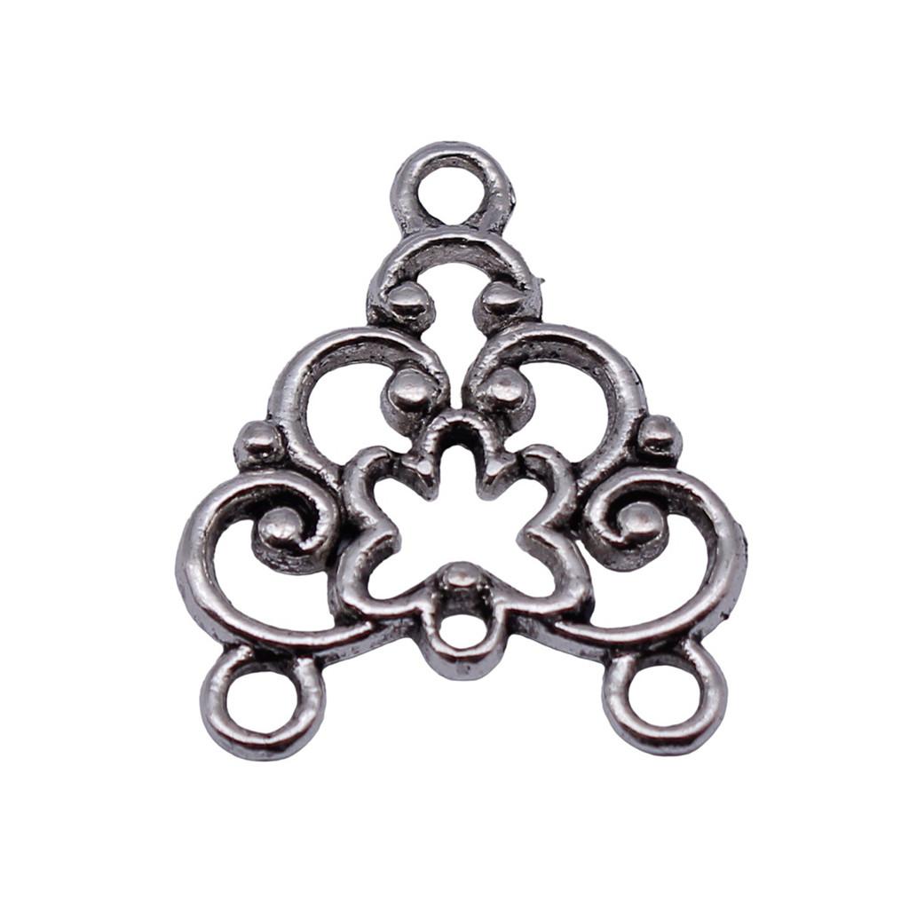 Geometric Flower Multi Loop Connectors Metal Links For Earrings Accessories Parts