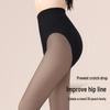 Women's Fleece-Lined Sheer Black Tights
