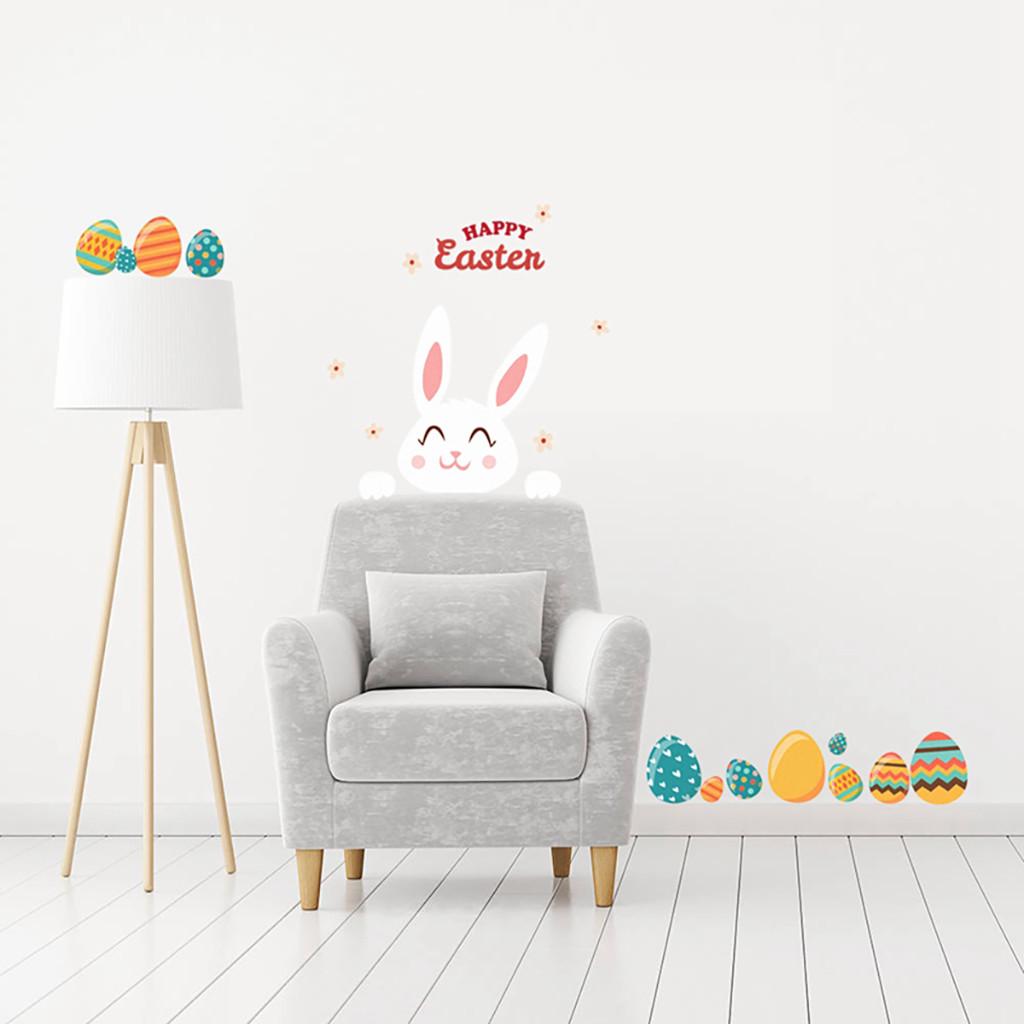 HAPPY EASTER Wall Sticker PVC Self-adhesive Wall Sticker Can Be Removed