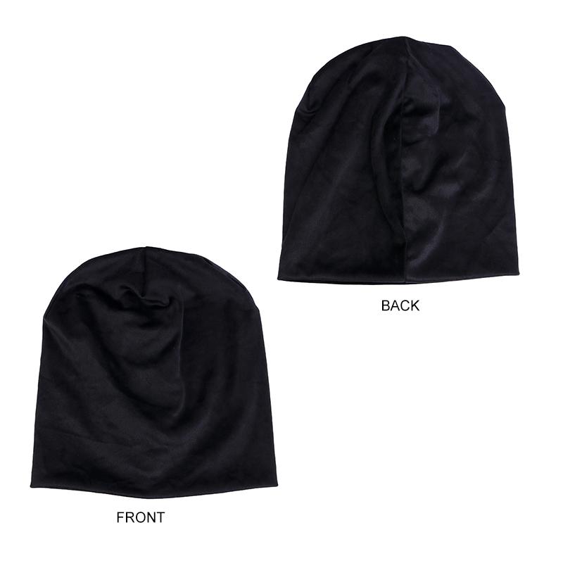 Fashion Unisex Velvet Baggy Skullies Turban Hat Autumn Winter Warm Slouchy Beanies For Men Women Solid Soft Cap Casual Hat
