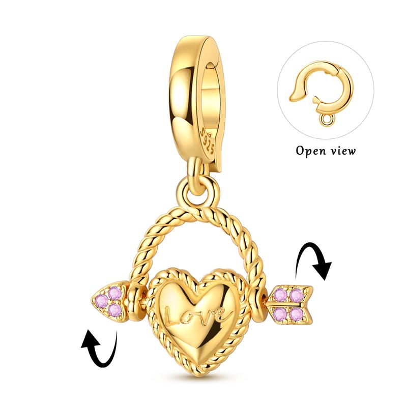 925 Silver Golden Clover Charms Bead CZ Zircon Glowing Firefly Pet Cat Puppy Pendant Fit Original Bracelet DIY Jewelry