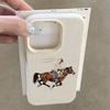 Vintage Cowboy Horse Embroidery Case For iPhone 17Air 16 15 14 13 12 11 Pro Max Plus Luxury Retro Shockproof Soft Leather Cover