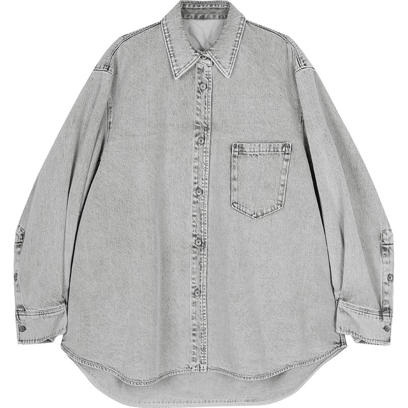 JNBY Women's Washed Pleated Long Sleeve Casual Shirt