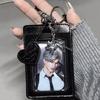 PU Leather Card Holder Idol Photocard Holder Keychain Idol Photo Cards Sleeve Photo Display Pendant Cards Cover