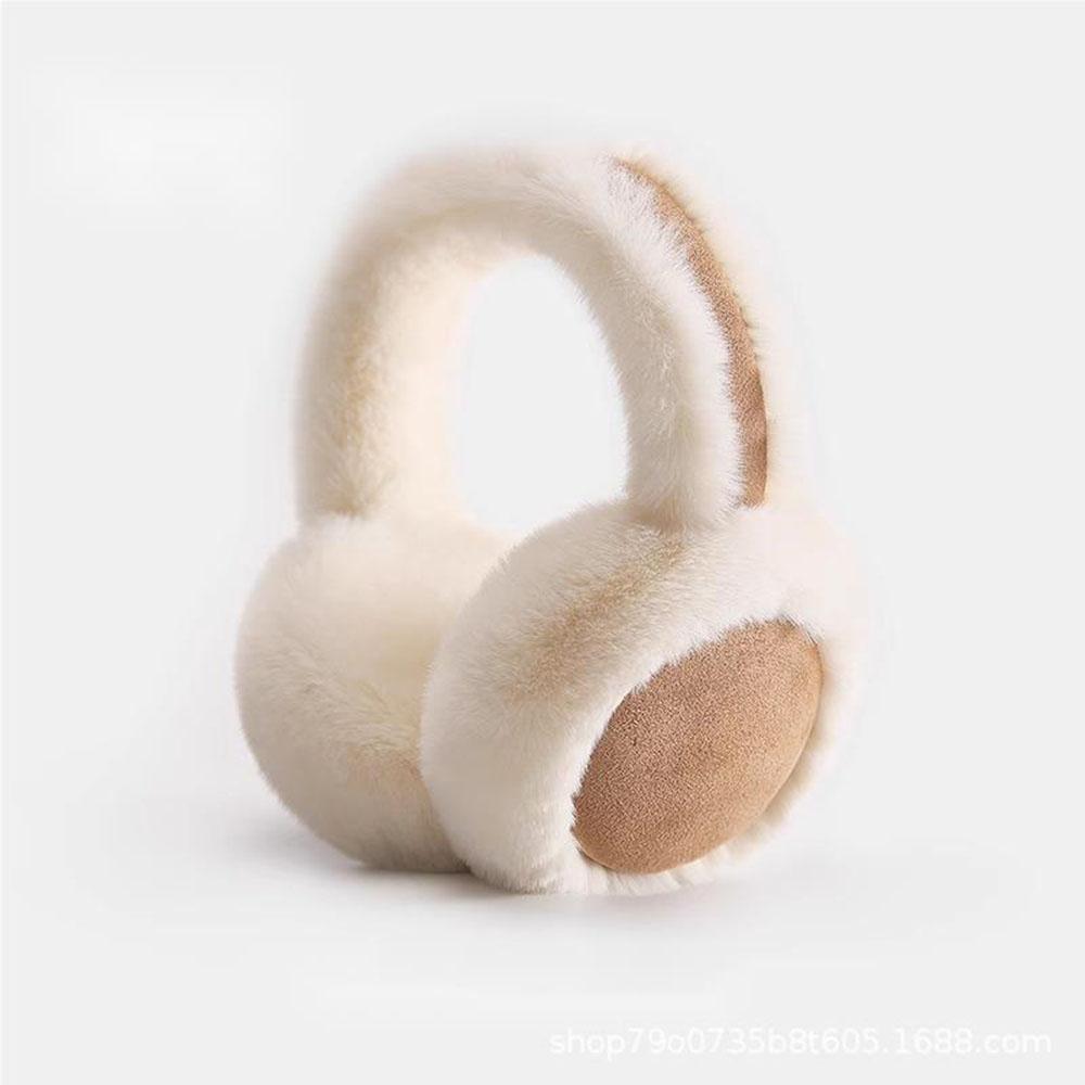 Winter Warm Earmuffs Cute Warm Brown Suede Plush Earmuffs Women's Maillard Collapsible Soft And Thick Earmuffs Winter Wear
