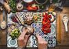 Tempered Glass Cutting Board 30X22 Mosaic