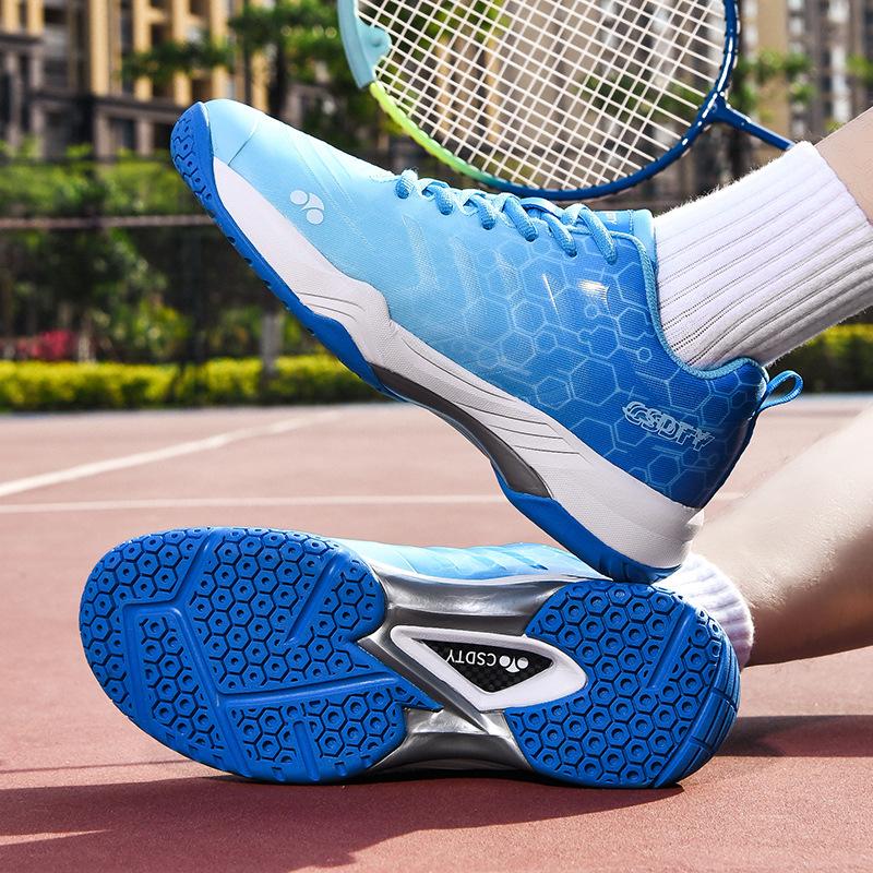 Badminton shoes men's and women's professional non-slip, wear-resistant and breathable rotating button carbon board children's competition training