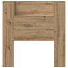 Storage Headboard with LED Artisan Oak Wood Based Material